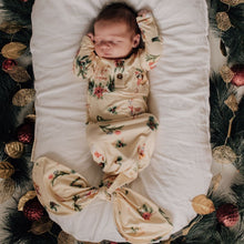 Load image into Gallery viewer, Baby Knotted Gown - Festive Fields
