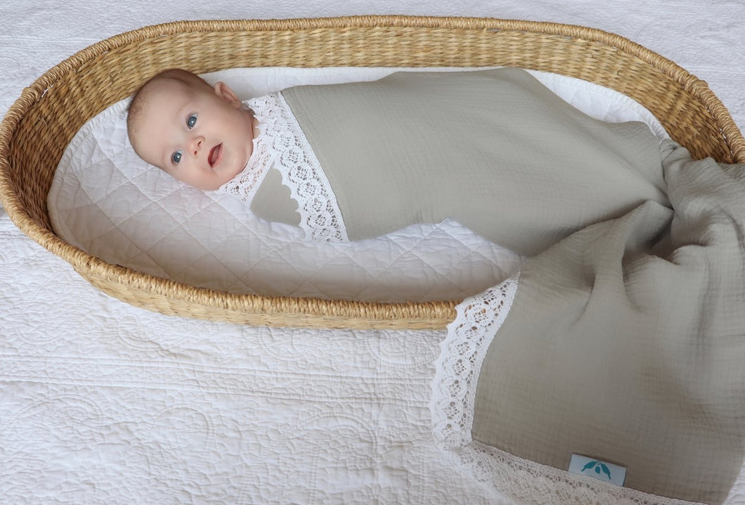 Heirloom Swaddle - Slate